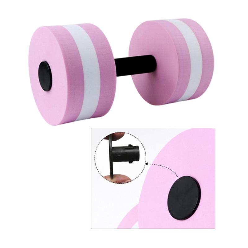 2Pcs Highly Density EVA Foam Dumbbell Aquatic Exercise Dumbells Fitness Barbells Water Fitness Exercises Equipment