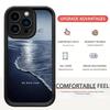 Чехол-защита для iPhone 15/16/17 «Морские волны, Черная бороздка, Алмазный песок»