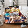 1 шт. Фланелевое одеяло с принтом Сон Гоку, Высокое качество, Для всех сезонов, Декор для дома, Тепло и уют, Идеально для рождественских подарков