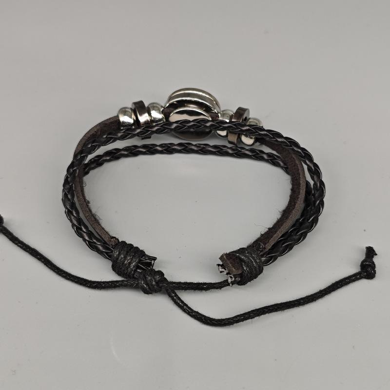 Модный кожаный браслет для фаната баскетбола с бусинами