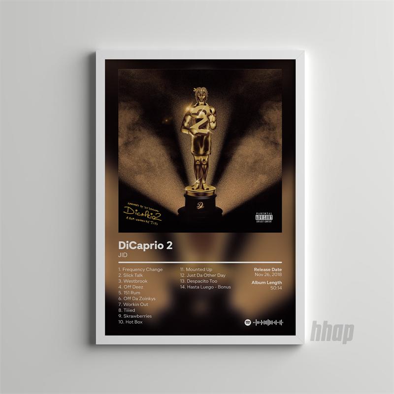 Поп-рэп, обложка музыкального альбома, постер JID, эстетический рэпер, хип-хоп, рок, назад, The Forever Story, Ди Каприо, холст, искусство, декор для комнаты, стены