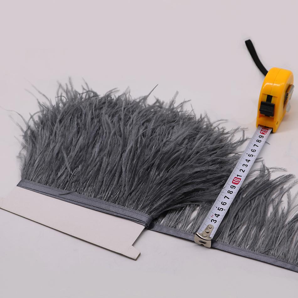 Перо 1 метр Цветные Натуральные Страусиные Перья Бахрома Отделка 8-10 см 10-15 см Лента Перья для Волос для Одежды Свадебный Декор Швейная Отделка