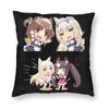 Аниме Nekopara Квадратная наволочка Чехол для подушки Подушка на молнии Декоративная Уютная Подушка-плед для дома Дивана