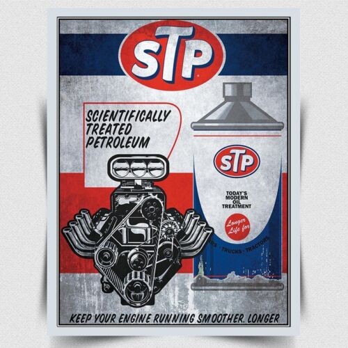 STP Oil PETROLEUM SIGN METAL WALL PLAQUE Retro Advert man cave shed garageAluminum