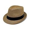 British Jazz Fedora: Solid Color Ribbon, Roll Brim, Unisex Sun Straw Hat