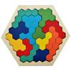 Interactive Wooden Geometry Puzzle Toys Pattern Cognitive Jigsaw Puzzle Board  Kindergarten Kids