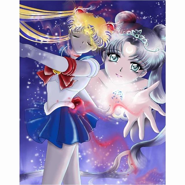 5D DIY Diamond Painting Sailor Moon Art Diamond Embroidery Rhinestones Decorations for Home