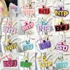 Letter MBTI Key Chain Korean Style 16 Type Personality Key Chain Non-woven Pendant  Decoration