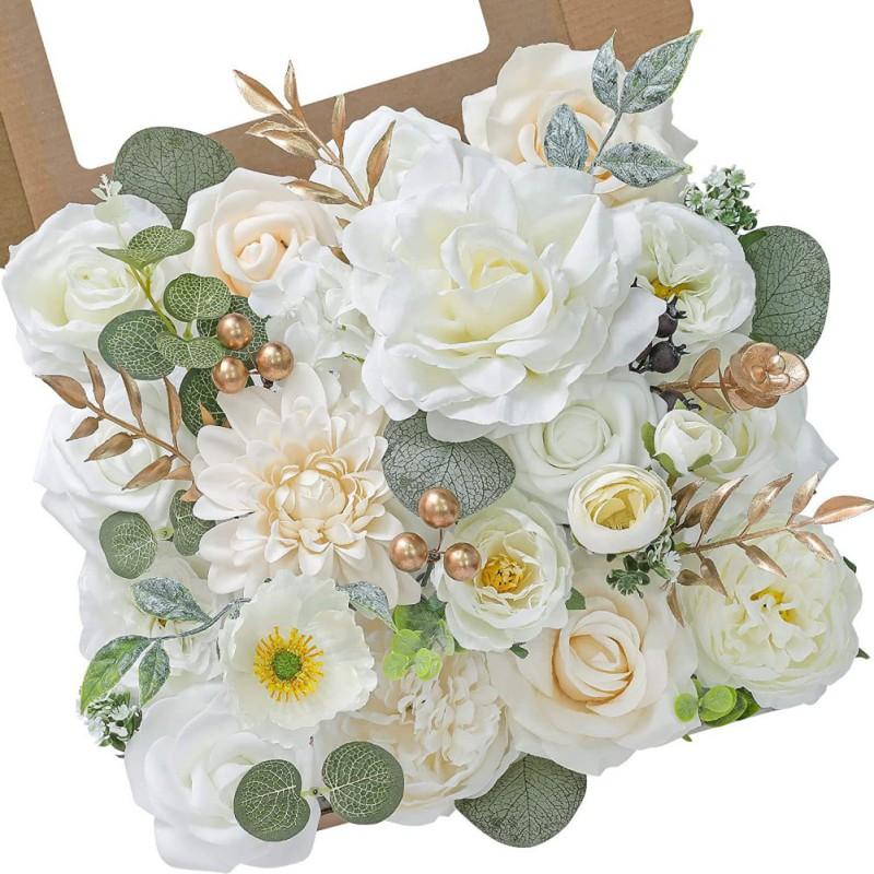 Искусственный цветок Подарочная коробка Искусственный цветочный букет Свадебный декоративный букет своими руками