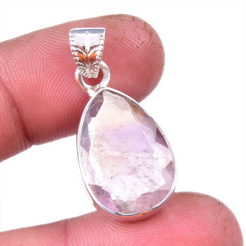Natural Ametrine Gemstone Handmade 925 Solid Sterling Silver Pendant 1.25" F5t05