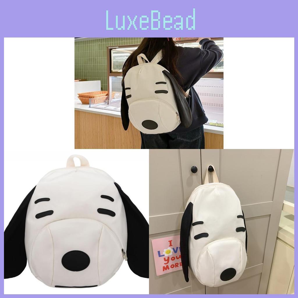 Snoopy Cartoon Backpack For Kids With Nylon And Laptop Storage