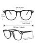 2-3PCS Unisex Square Plastic Frame Trendy Anti-Blue Light Clear Glasses For Back To School Clothing Accessories.