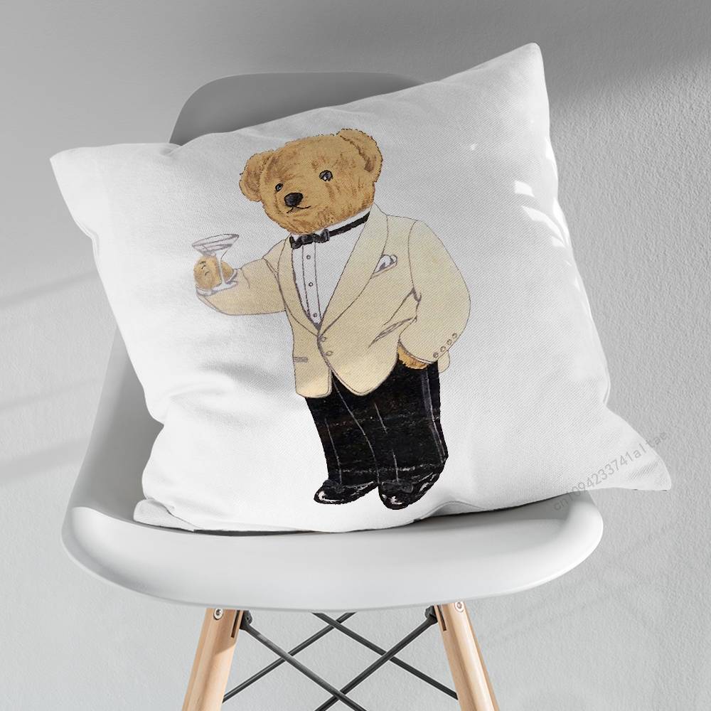 Fashion BBears Cool Art Various Sizes Square Pillow Case For Car Home Bedchamber Decor Birthday Gift