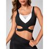 Fashion Yoga Vest Women Running Fitness Sleeveless Tank Top Gym Sports Crop Top
