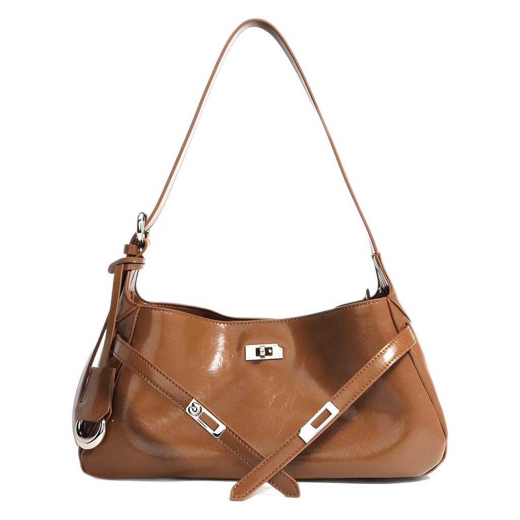 Premium leather bag women's bag fashion trend dumpling portable shoulder crossbody women's bag