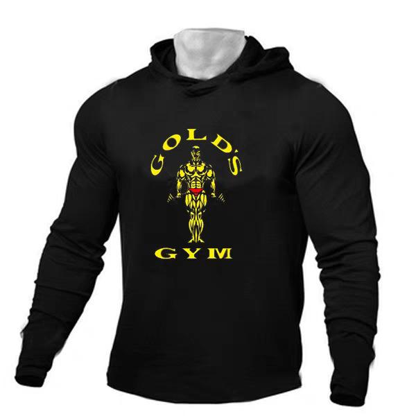 Men's Cross-Border Muscle Fitness Hoodie - Casual Running Cotton Sweatshirt