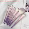 10 Pcs Purple Makeup Brush Set, Loose Powder Brush, Eye Shadow Brush, Full Set Of Beauty Tools Concealer Brush
