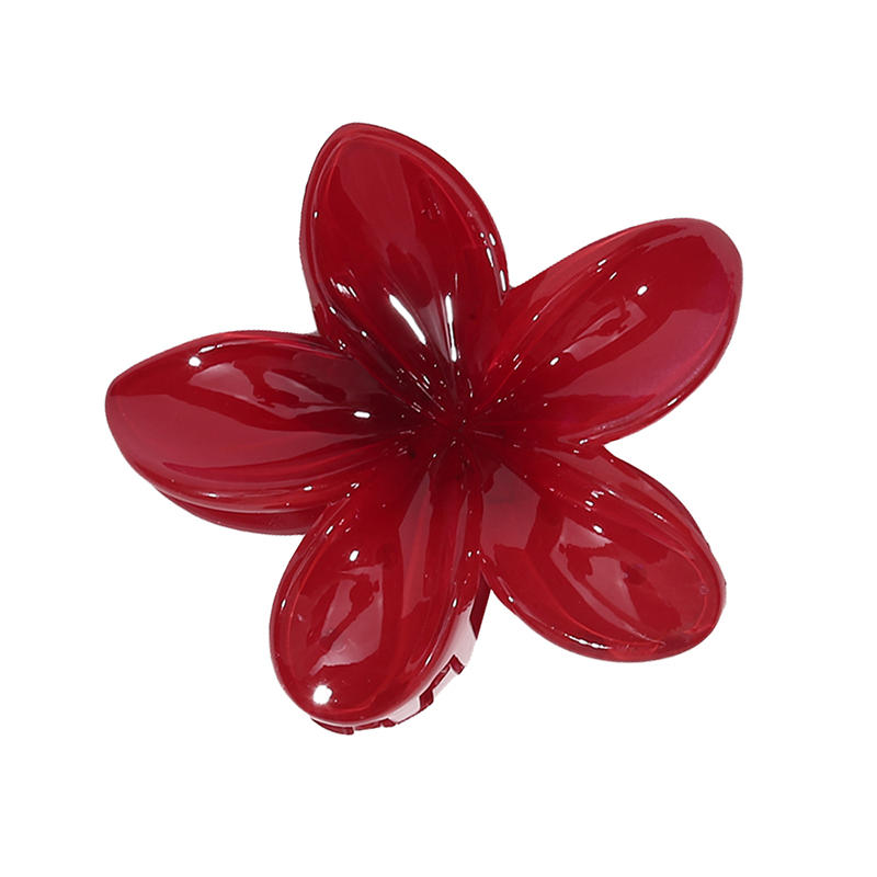 Independently packaged beach vacation egg flower claw clip hair accessory colorful flower hair claw plate hair ponytail top clip