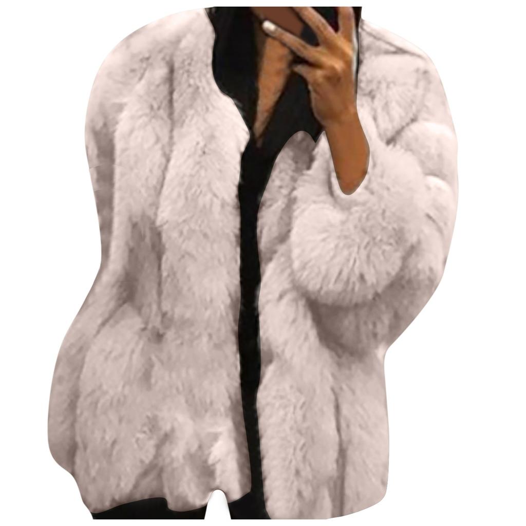 Женский кардиган с круглым вырезом и длинным рукавом, плюшевое модное темпераментное пальто