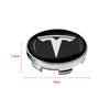 Car Sticker Tesla 4pcs 60mm Car Wheel Center Hub Cap Rim Cover Emblem Sticker For Tesla Model Y Model 3 S X Badge Emblem Auto St
