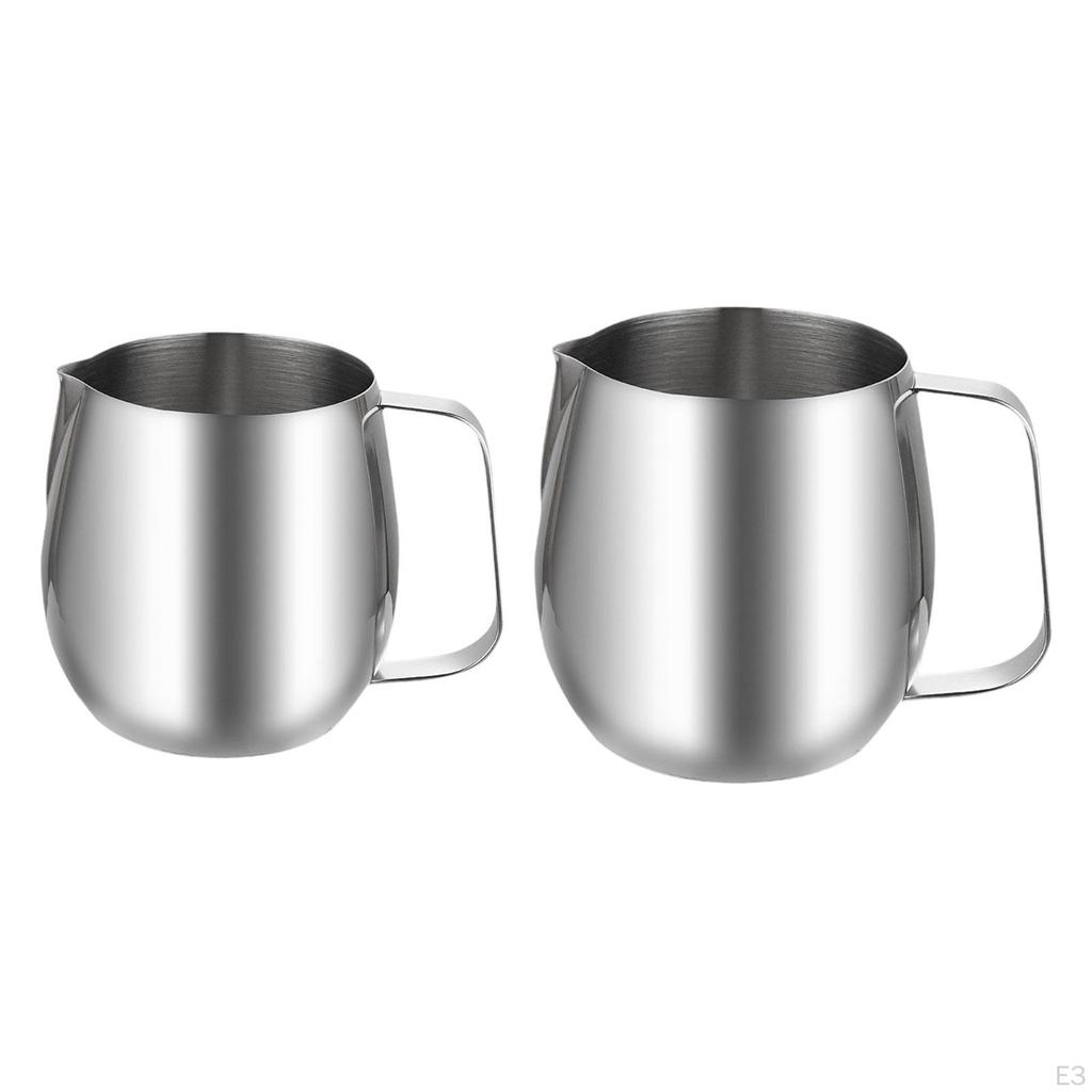 Milk Frothing Pitcher Container Comfortable Grip Smooth Surface Espresso Machine Parts Sturdy Latte