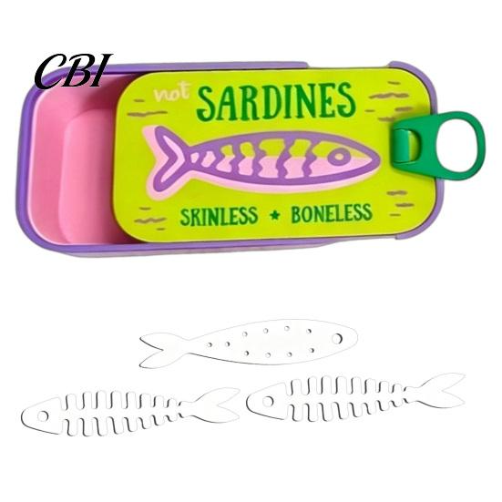 Novelty Storage Container Sardines Jewelry Box with Fishbone Partitions, Compact Mini Travel Funny Gift for Her Case, Rings Earrings Necklaces