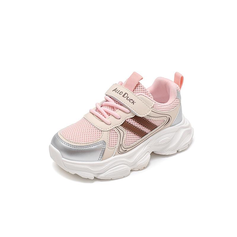 Кроссовки для мальчиков с двойной сеткой, дышащие, износостойкие, папины туфли, нескользящая мягкая подошва для девочек, детские кроссовки на все времена года