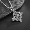 Винтажное ирландское колдовство, кельтский кулон с узлом ведьмы, ожерелье для мужчин и женщин, защитный амулет на удачу, ювелирные изделия