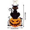 1 шт. подвесной знак на Хэллоуин, декор для вечеринки, подвесные подвески на дверь, приветственный знак, черная кошка, тыква, привидение, летучая мышь, дверная бирка