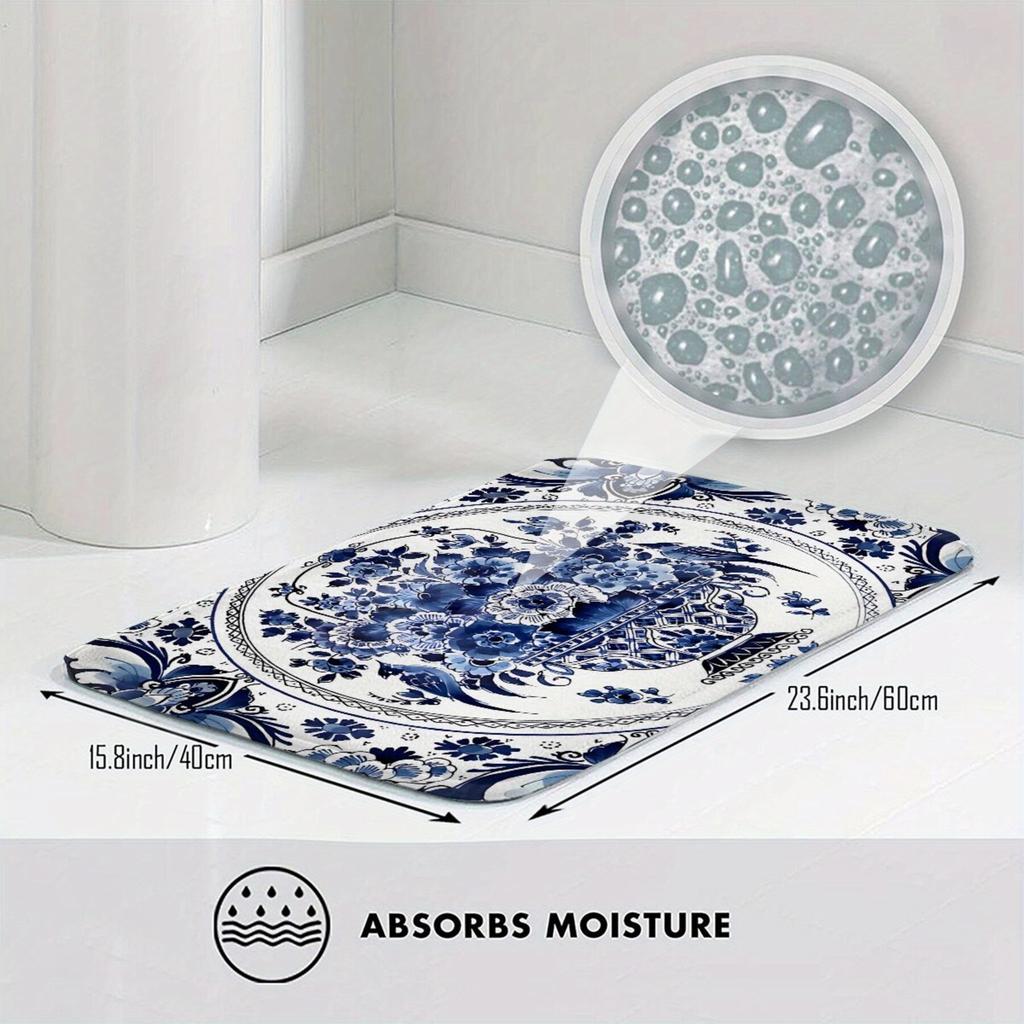 1 шт. Кухонные коврики против усталости, Водонепроницаемый нескользящий толстый амортизирующий кухонный коврик с цветочным принтом тюльпанов, Сверхпрочный комфортный коврик для стояния для кухни