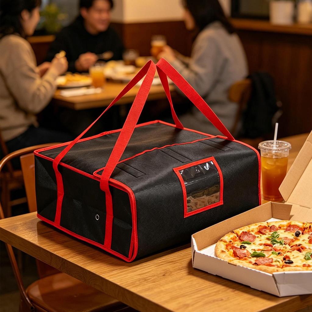 Bag Insulated Food Carrier Warmer Case with Non Woven Fabric Construction And Convenient Handles