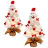 Tabletop Christmas Tree Mini Artificial with 20 LEDs Lights & Ball for