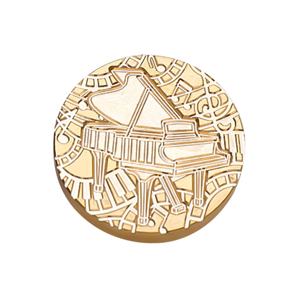 Печать из сургуча для запечатывания конвертов, приглашений, для DIY скрапбукинга, на музыкальную тематику, сменная головка для сургучной печати