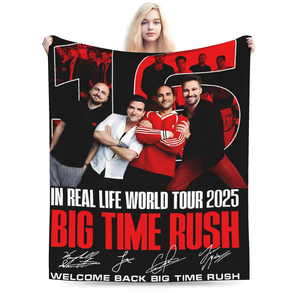 Команда Big Time Rush Тур Eras Аксессуары Плед Ультрамягкий Фланелевый Плед-Покрывало Коврик для Отдыха