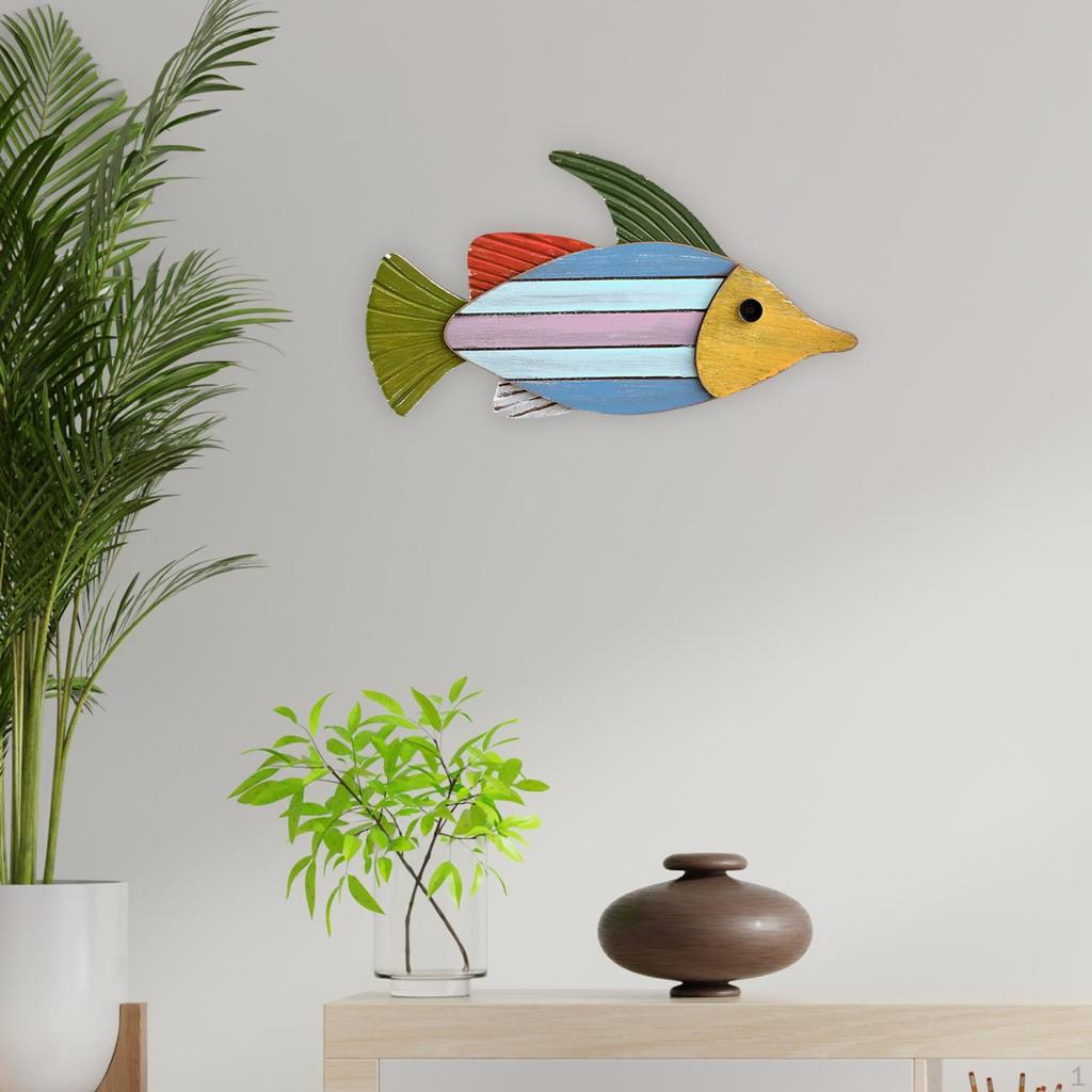 Fish Wall Art Decoration Decorative Craft Easy To Install Decor Ornament for