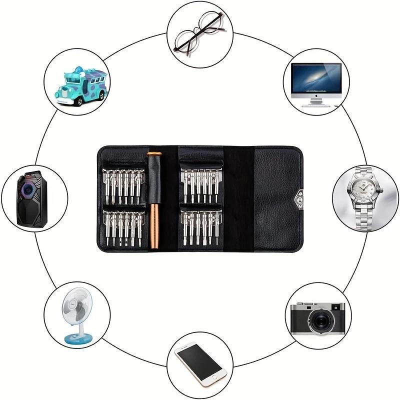 1 Set Screwdriver Set Cross Flat Head 25in 1 Small Screwdriver Set Mini Pocket Screwdriver Set For Repairing Electronic Products