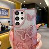 For Samsung Galaxy S26 Ultra Case Rhinestones Decor 3D Butterfly TPU Phone Cover with Glitter Paper