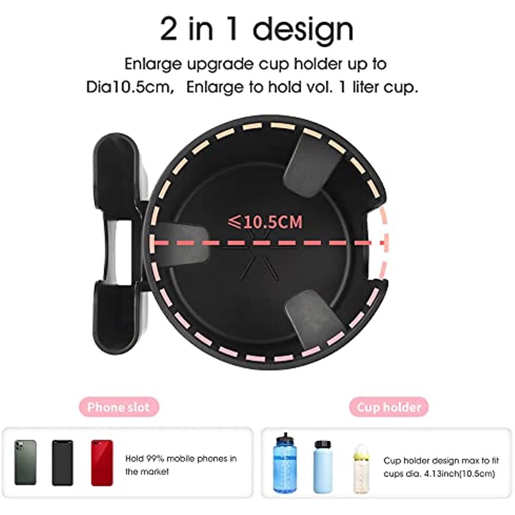 Держатель для детской бутылочки с молоком Расширяемый автомобильный держатель для чашки 2-в-1 Держатель для напитков Держатель для телефона