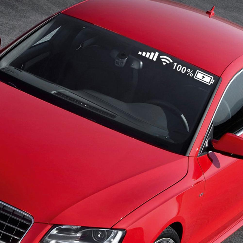 1*Автомобильные виниловые светоотражающие наклейки, автомобильные наклейки, белые многоцветные 100% Wi-Fi, уровень заряда батареи, наклейки, декор для авто, домашний декор