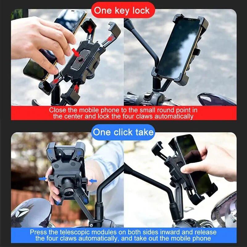 Anti Slip Riding Electric Bicycle Motorcycle Holder New 360 ° Rotatable Bicycle Phone Holder Mountain Bike Car Phone Holder Fix