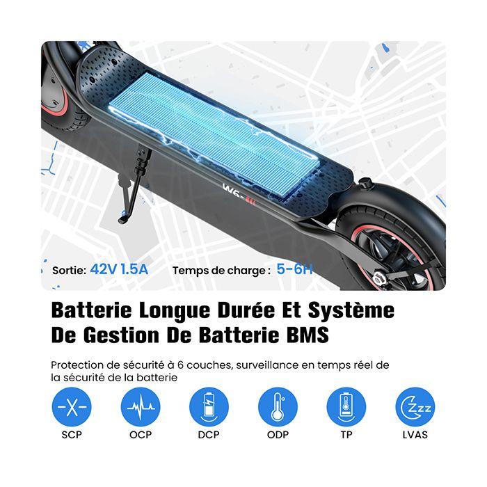 Foldable Electric Scooter for Adults 10'' W6, Range 27-37 KM, 36V 10.5Ah Battery, 500W Motor Electric Scooter