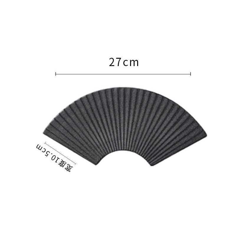 Керамическая обеденная тарелка для ресторана, креативная веерообразная полосатая тарелка для суши, десертная тарелка, тарелки для закусок, однотонная столовая посуда