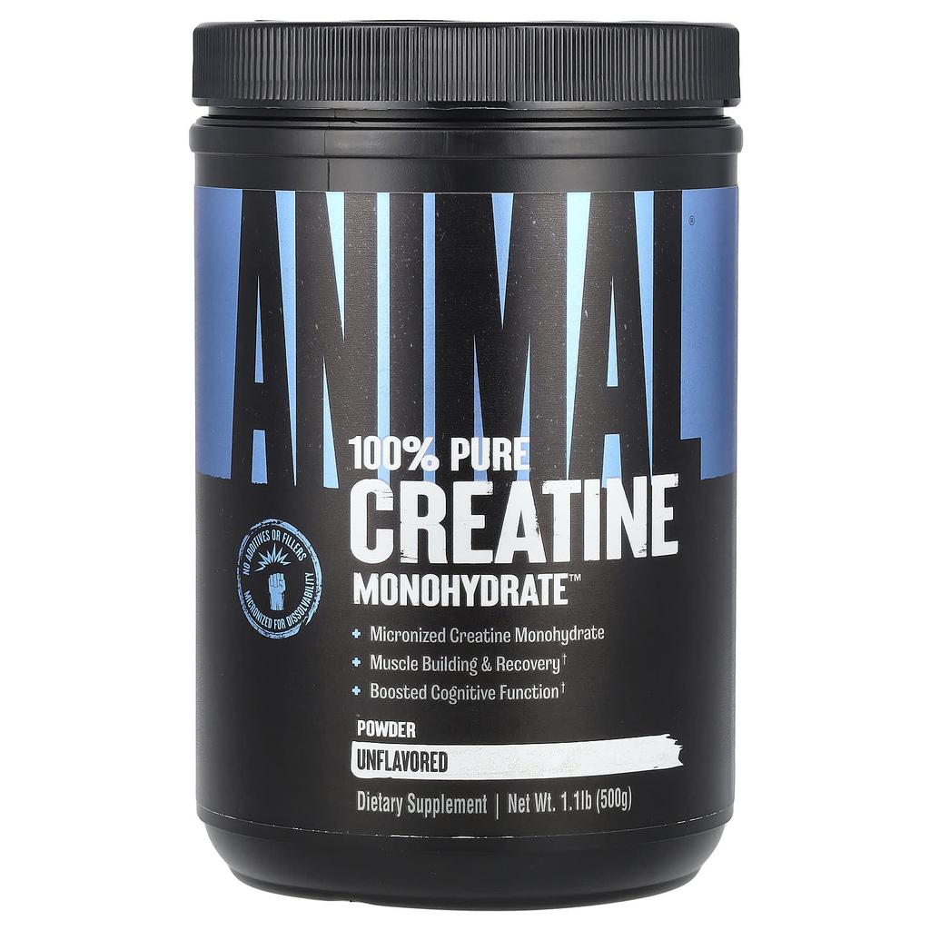 Animal 100% Pure Creatine Monohydrate™ Powder, Unflavored, 1.1 Lb (500 G)