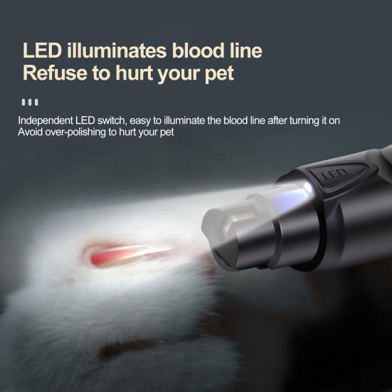 Шлифовальный станок, тихий, мощный, электрический триммер для ногтей с регулируемой скоростью и светодиодной подсветкой для всех