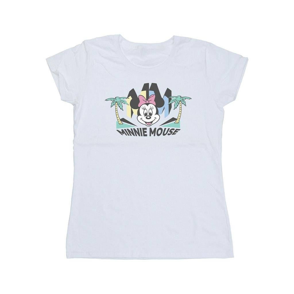 Disney Womens/Ladies Minnie MM Palm Cotton T-Shirt