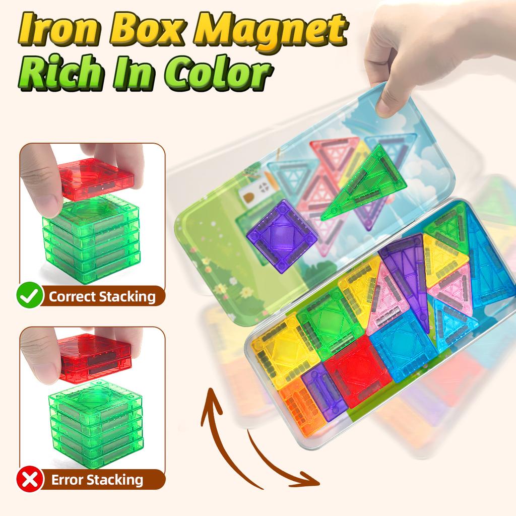 Montessori Educational Toys Magnetic Building Blocks Children DIY Model Construction Sets Magnetic Tiles for Kids Gifts