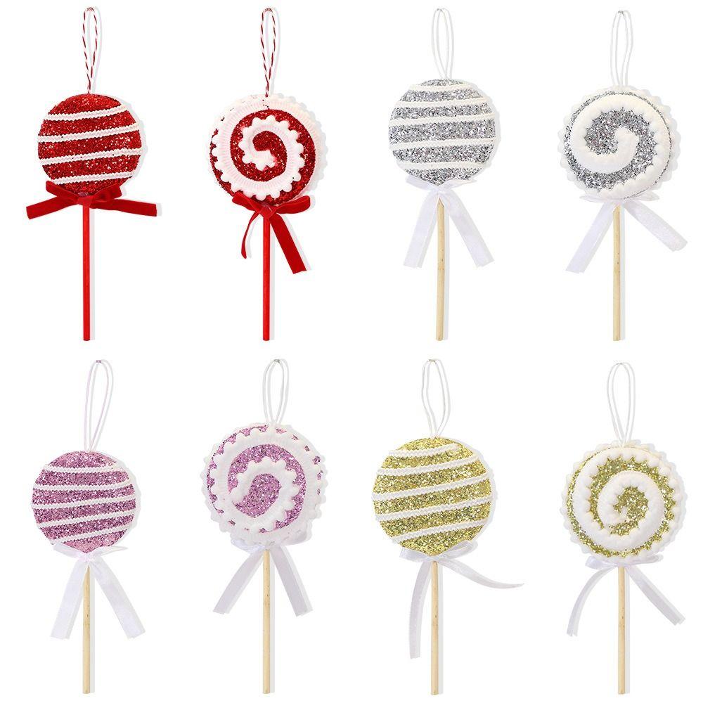 Foam Sequins Lollipop Ornament Large Xmas Candy Hanging Decor Merry Christmas Decoration