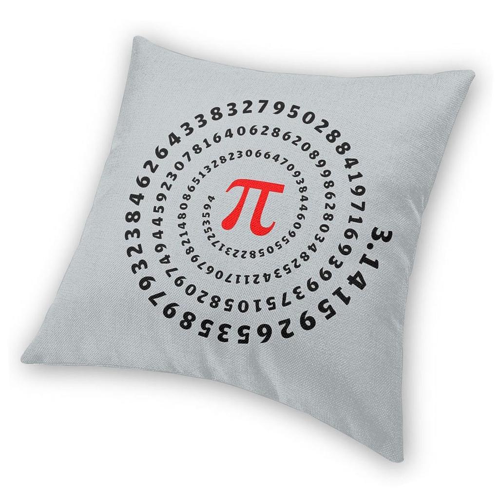 Pi Spiral Math Irrational Number Pillowcase Polyester Linen Velvet Printed Zip Decorative Pillow Case Bed Cushion Cover 45X45