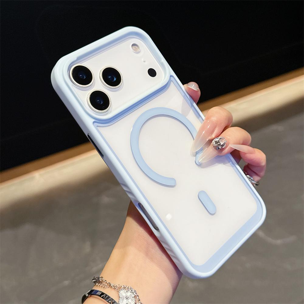 For iPhone 17 Air 16 15 14 13 12 Pro Max Plus transparent Case For Magsafe Magnetic Wireless Charging Hard Acrylic Clear Cover