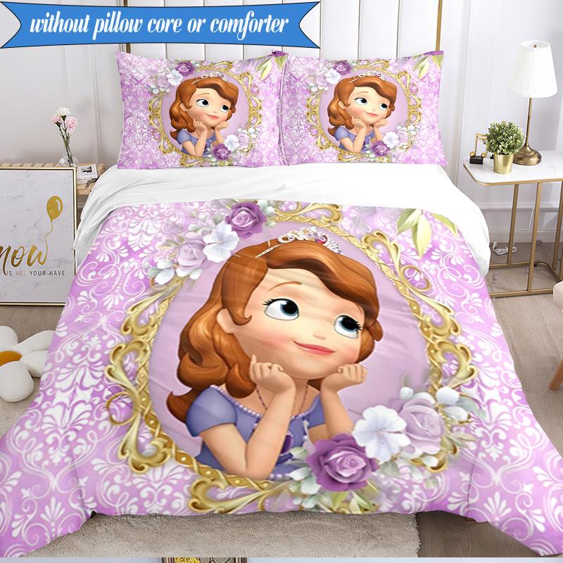 Princess Sofia 3pcs K-pop music group Bedding set,Ideal for Bedroom, Dormitory,Including Duvet Cover And 2pcs Pillowcases,Fan gifts